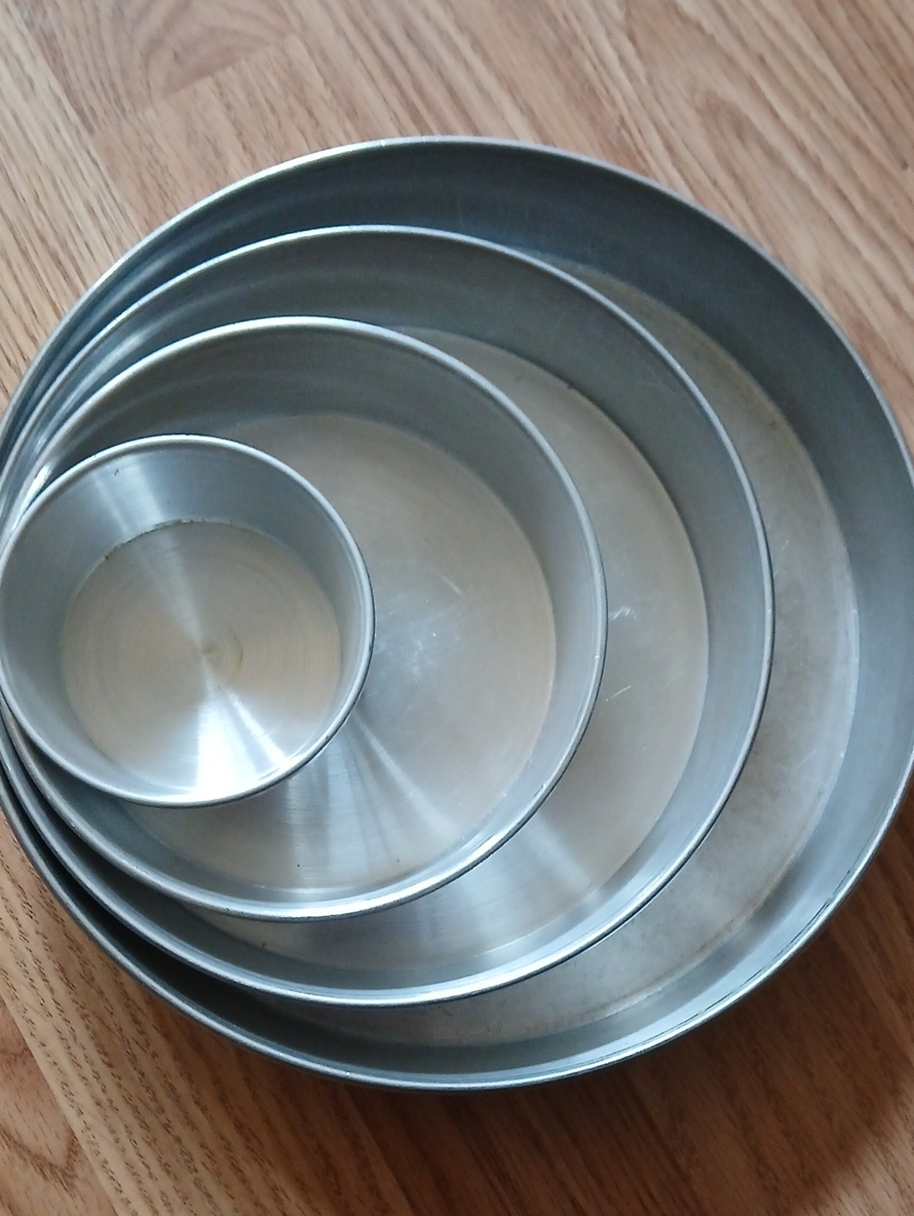 4 Tiered Mirro Aluminum Round Cake PANS 3 5 7 9 Inch